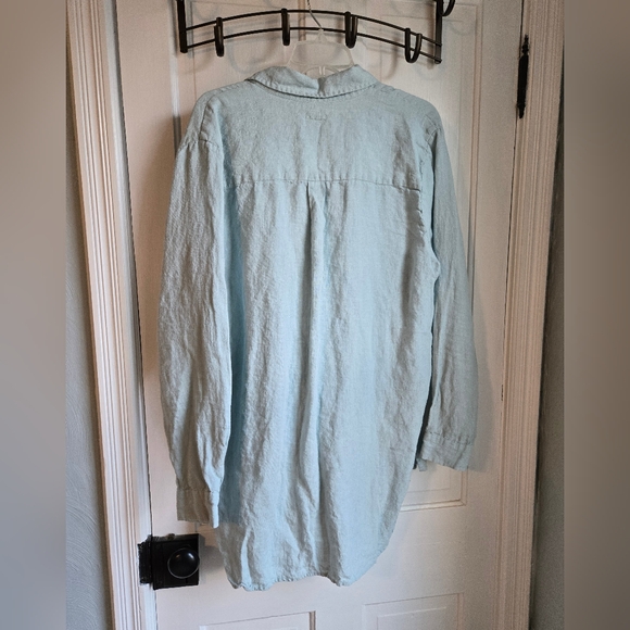 Linen button down, Vikolino, European linen, XL,  light blue - Picture 3 of 5